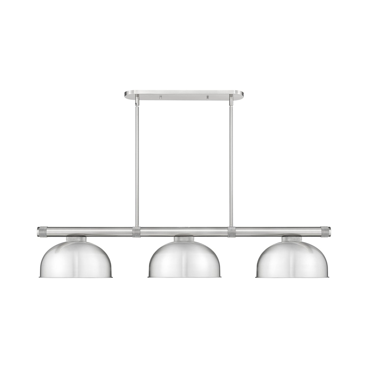 Vanguard Dome Steel Billiard Pendant Light in Brushed Nickel (Brushed Nickel).