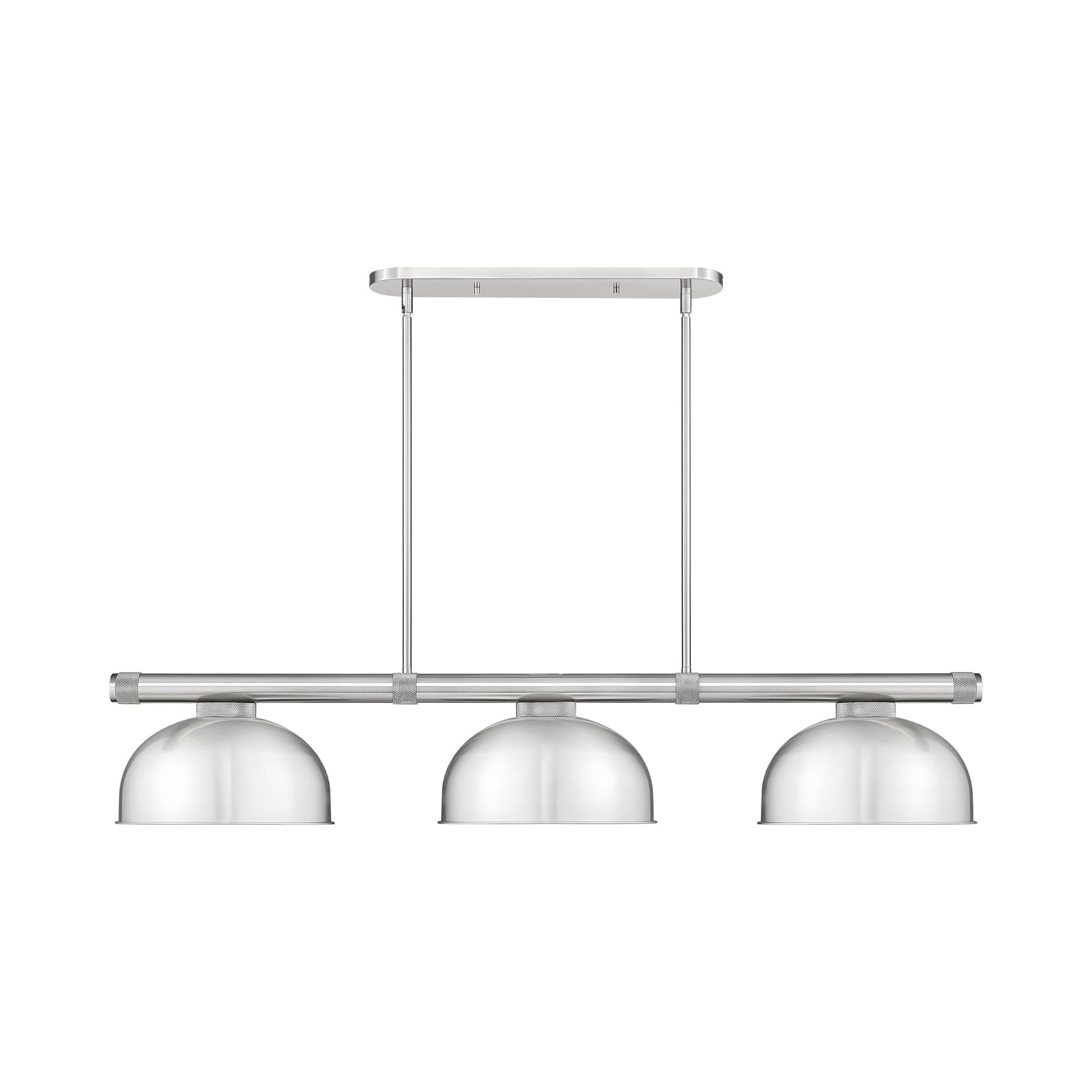 Vanguard Dome Steel Billiard Pendant Light in Brushed Nickel (Brushed Nickel).