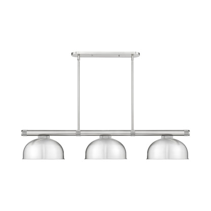 Vanguard Dome Steel Billiard Pendant Light in Brushed Nickel (Brushed Nickel).