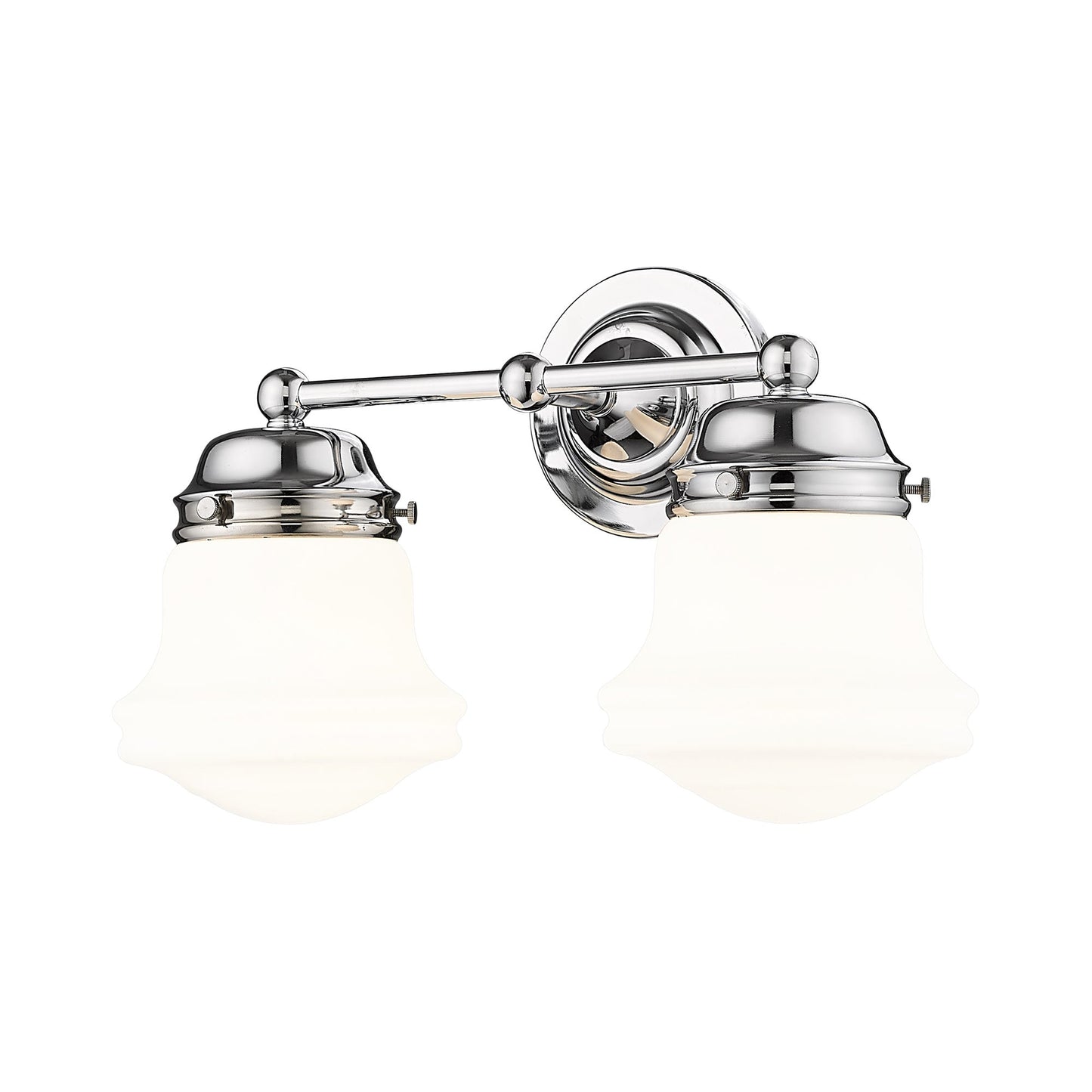 Vaughn Bath Vanity Light in Chrome (2-Light/Matte Opal).