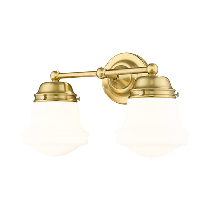Vaughn Bath Vanity Light in Luxe Gold (2-Light/Matte Opal).