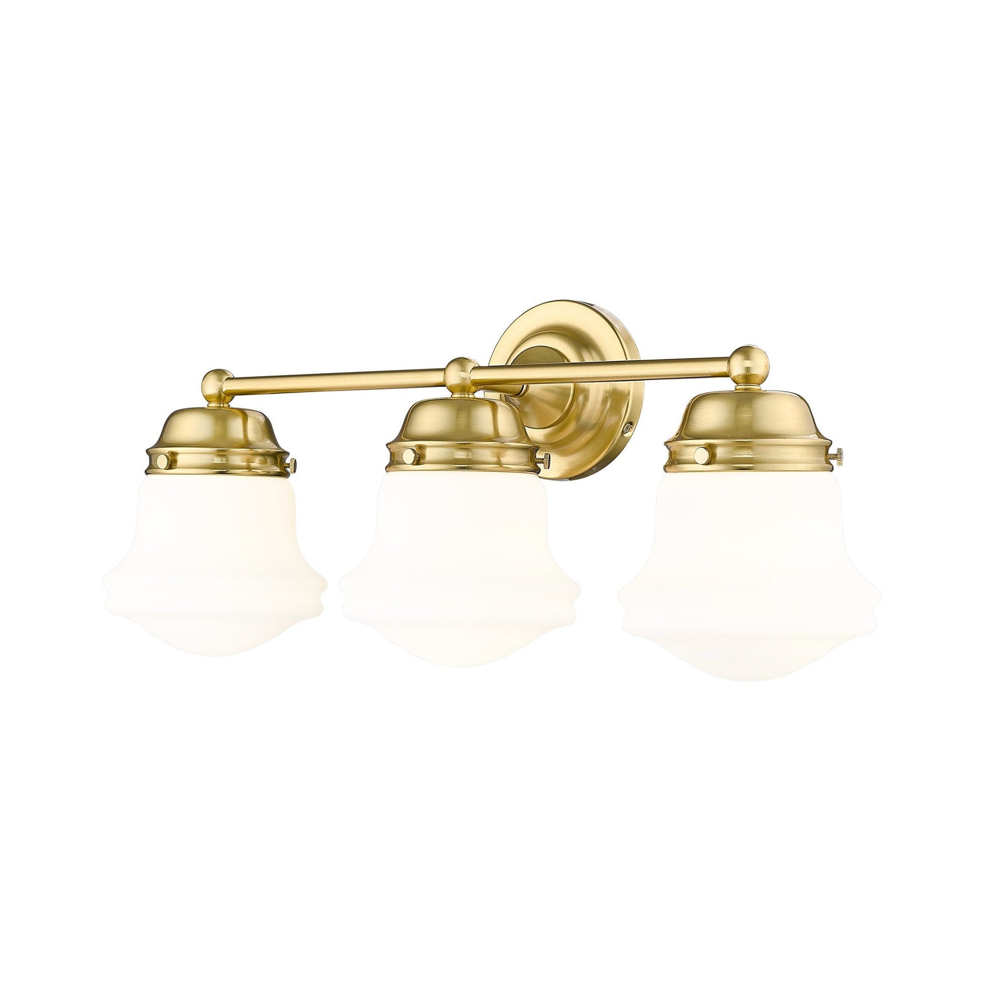 Vaughn Bath Vanity Light in Luxe Gold (3-Light/Matte Opal).