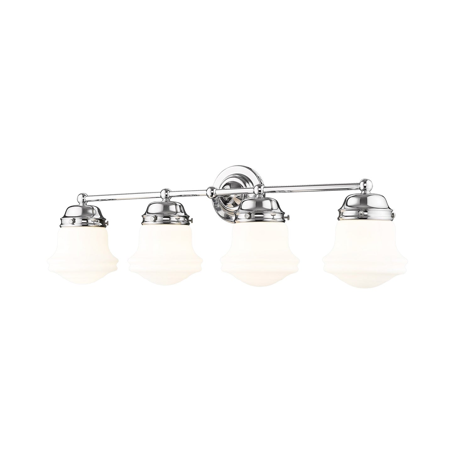 Vaughn Bath Vanity Light in Chrome (4-Light/Matte Opal).