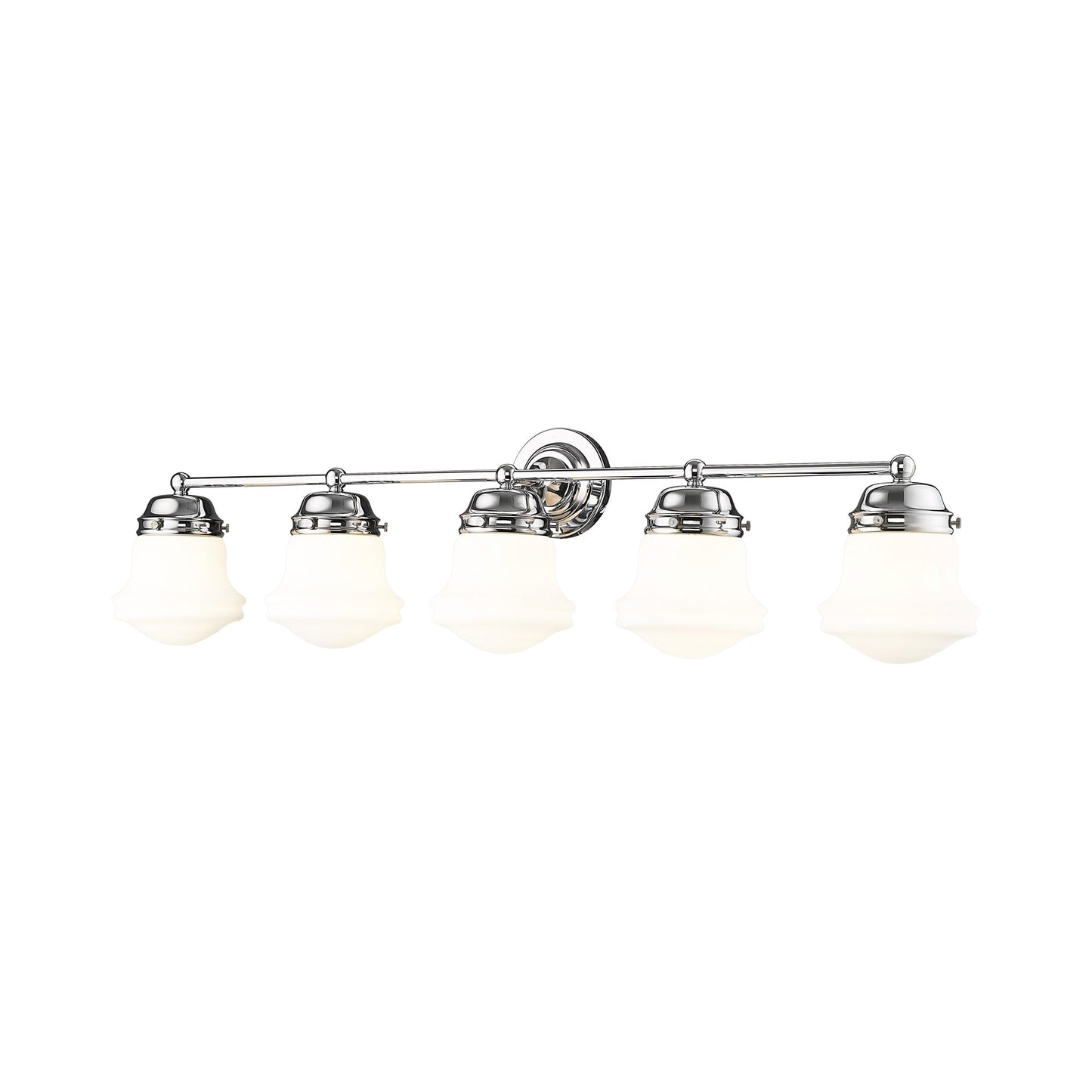 Vaughn Bath Vanity Light in Chrome (5-Light/Matte Opal).
