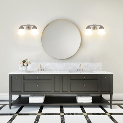 Vaughn Bath Vanity Light in bathroom.