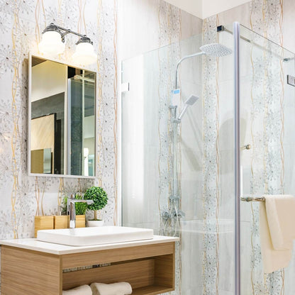 Vaughn Bath Vanity Light in bathroom.