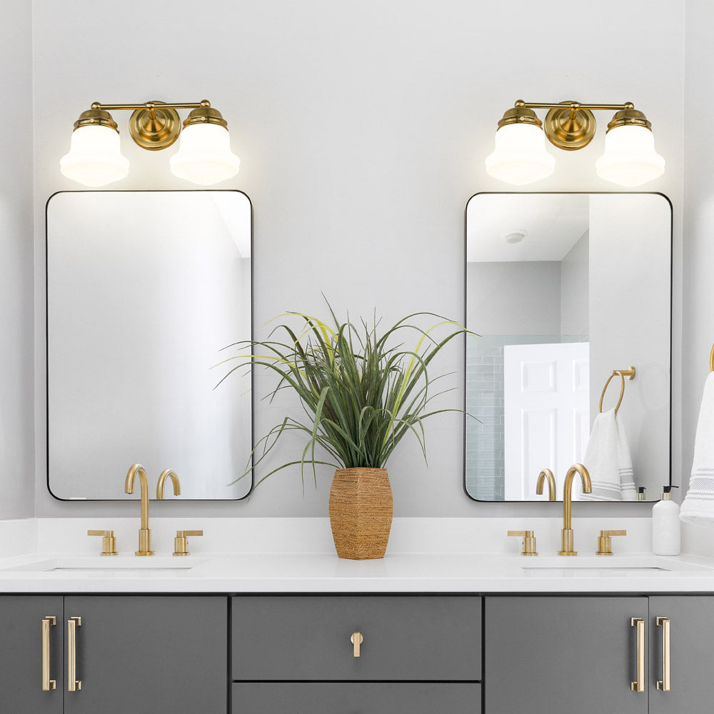 Vaughn Bath Vanity Light in bathroom.
