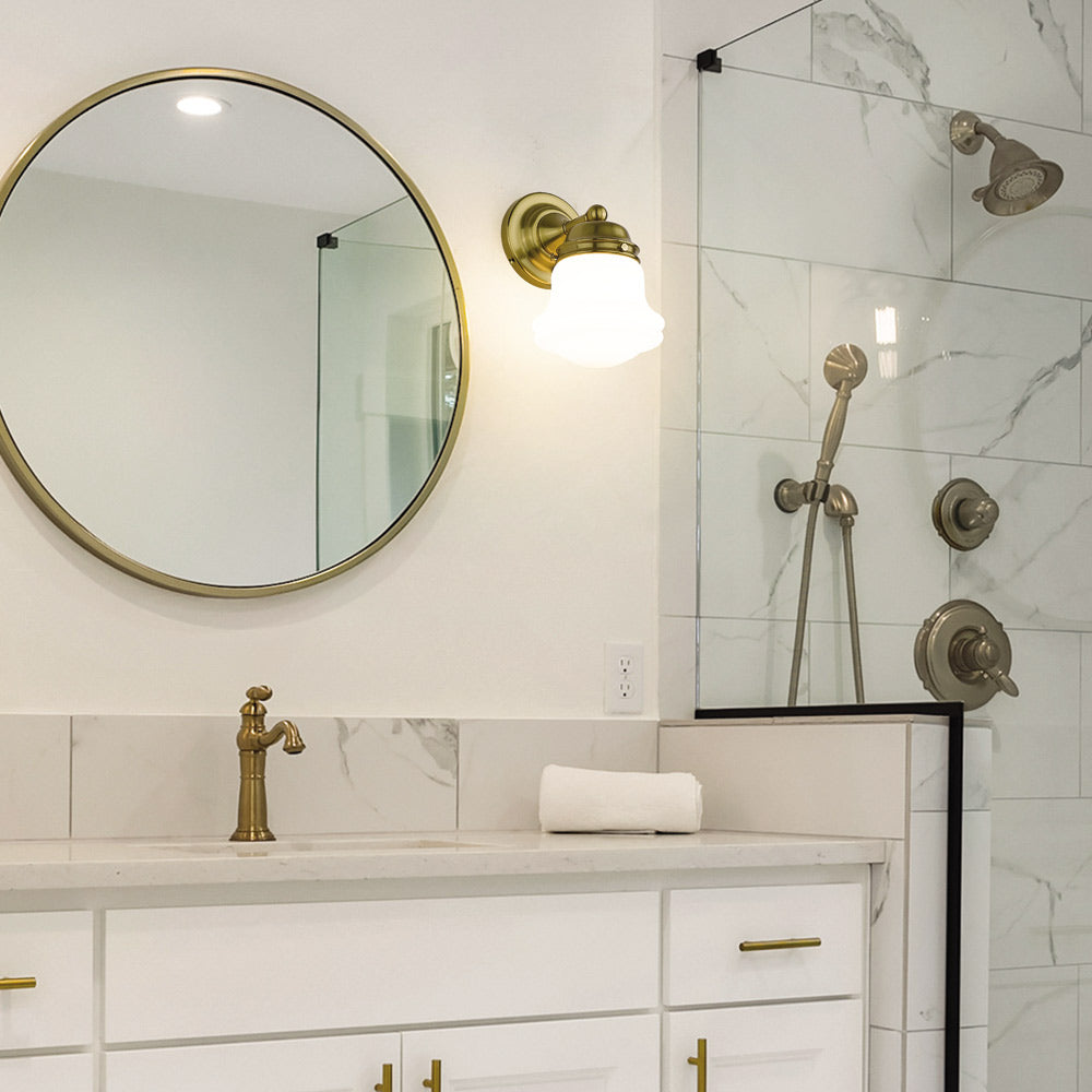 Vaughn Bath Wall Light in bathroom.
