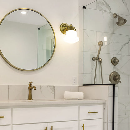Vaughn Bath Wall Light in bathroom.