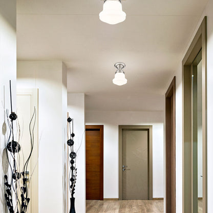 Vaughn Flush Mount Ceiling Light in hallway.