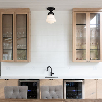 Vaughn Flush Mount Ceiling Light in kitchen.