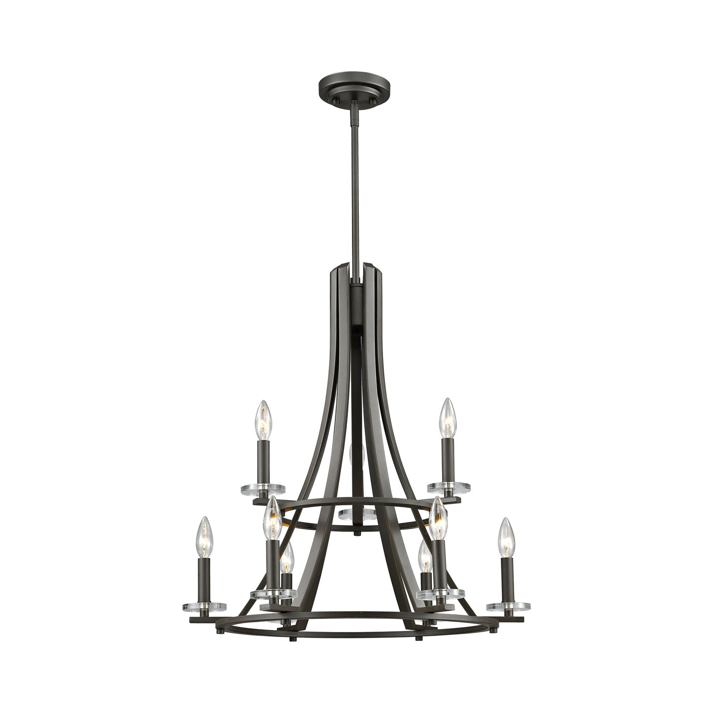 Verona Chandelier in Bronze.