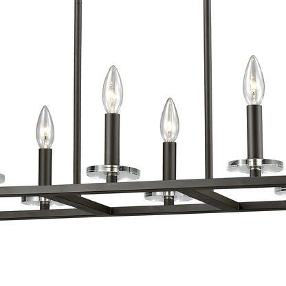 Verona Linear Chandelier in Detail.