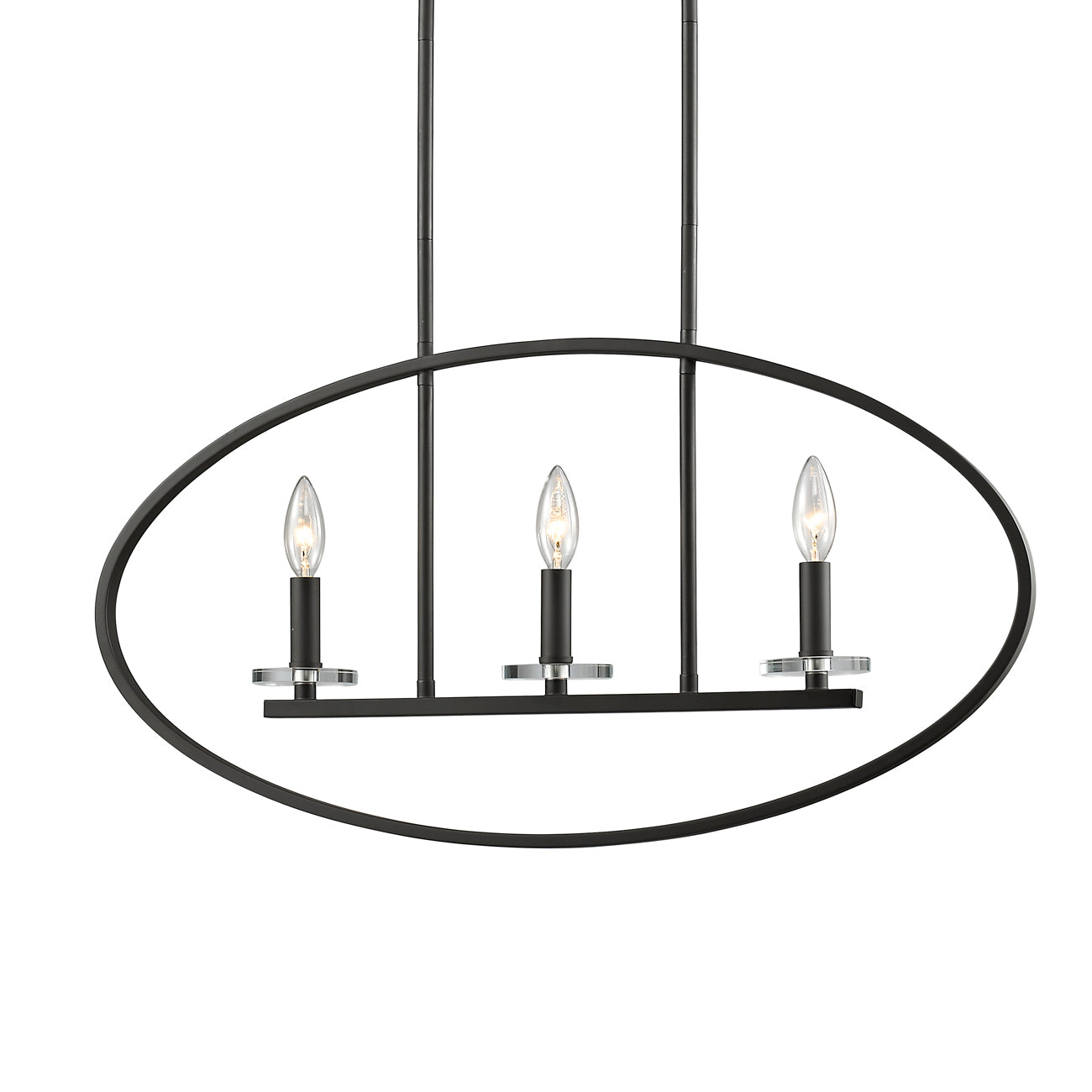 Verona Oval Linear Chandelier in Detail.