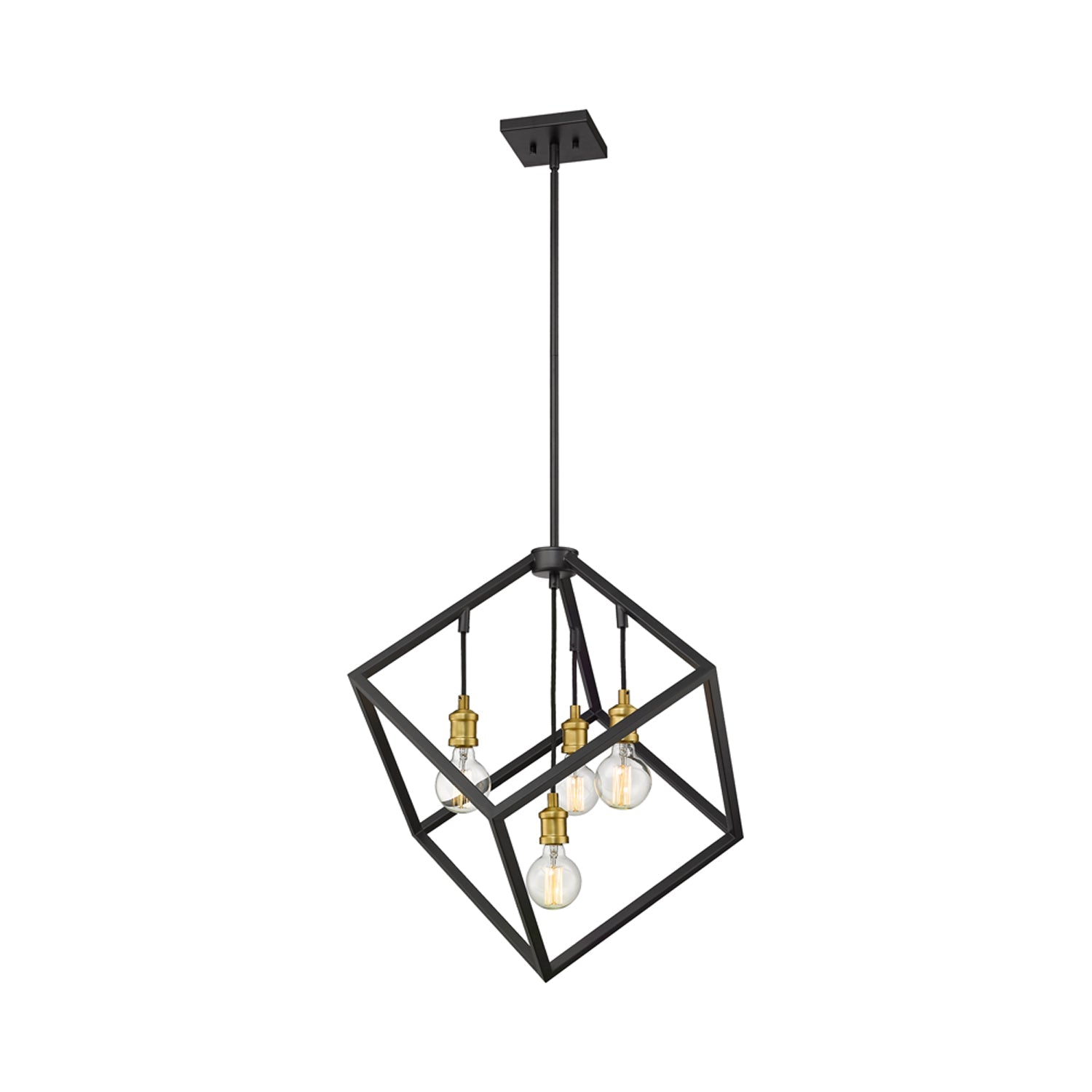 Vertical Cube Chandelier in Bronze/Olde Brass (24-Inch).