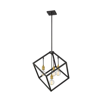 Vertical Cube Chandelier in Bronze/Olde Brass (24-Inch).