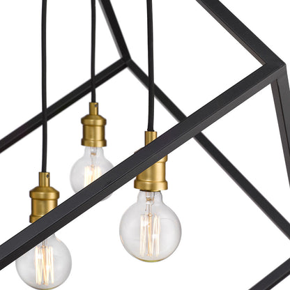 Vertical Cube Chandelier in Detail.