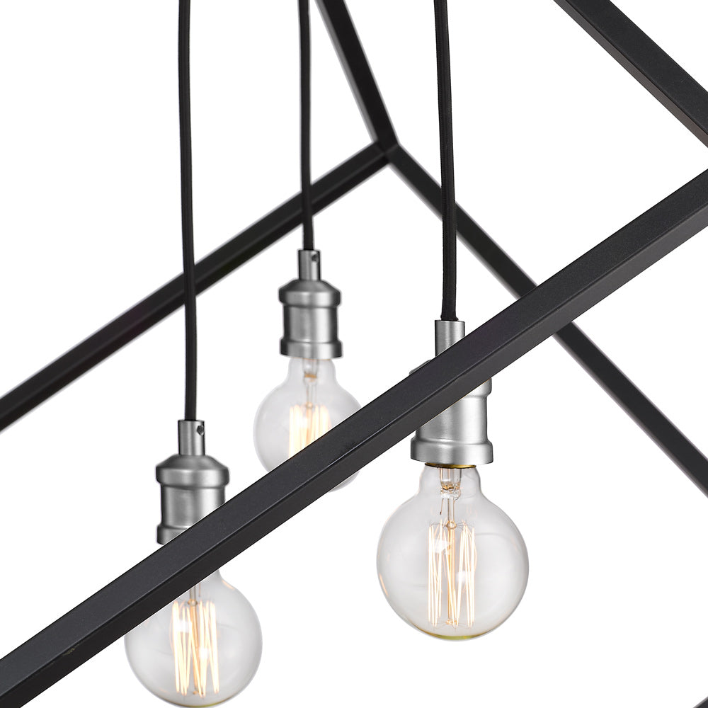 Vertical Cube Chandelier in Detail.