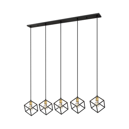 Vertical Linear Chandelier in Bronze/Olde Brass (5-Light).