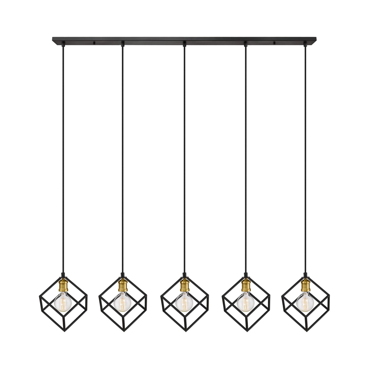 Vertical Linear Chandelier in Detail.