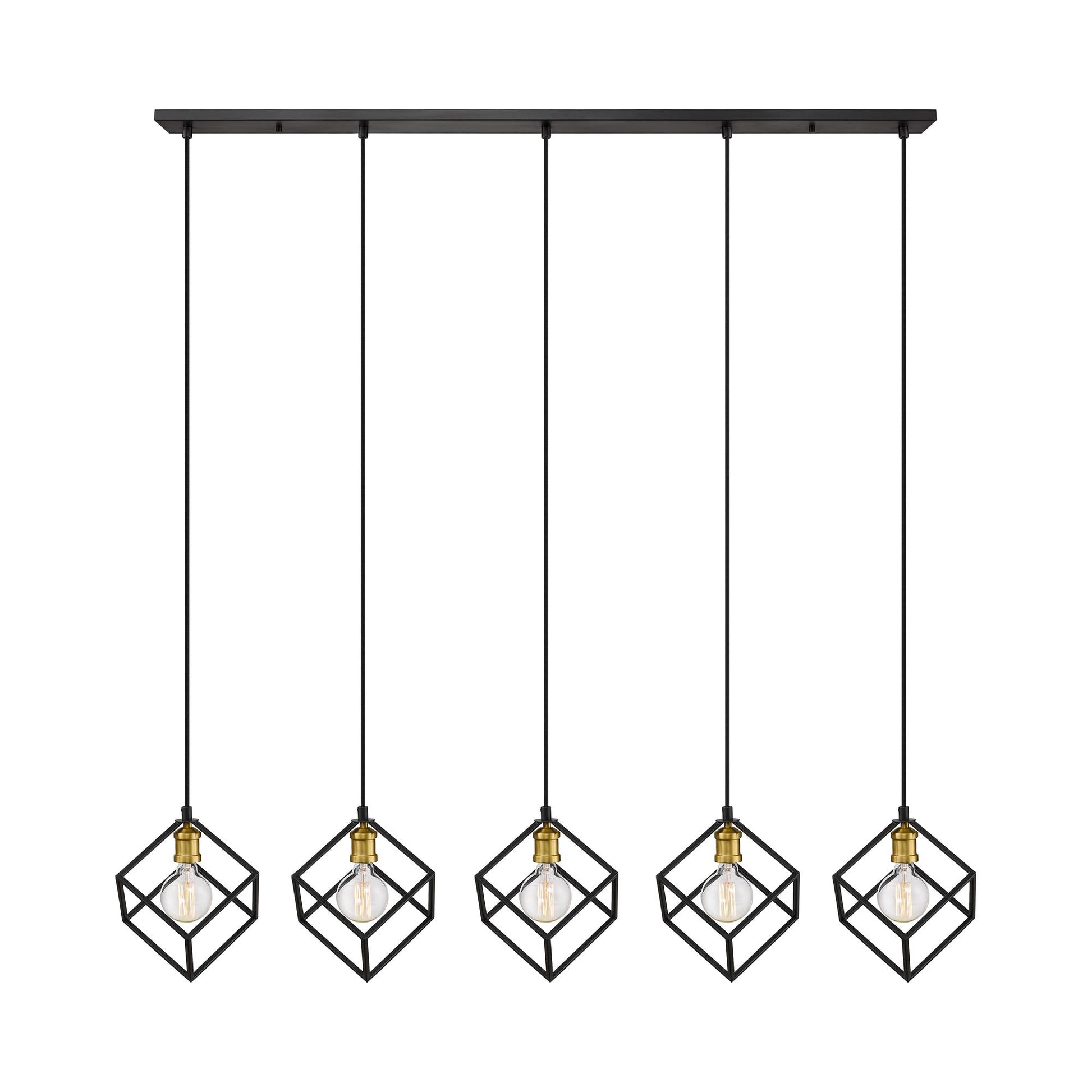 Vertical Linear Chandelier in Detail.