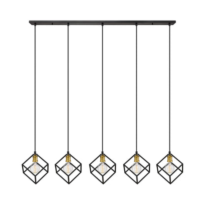 Vertical Linear Chandelier in Detail.