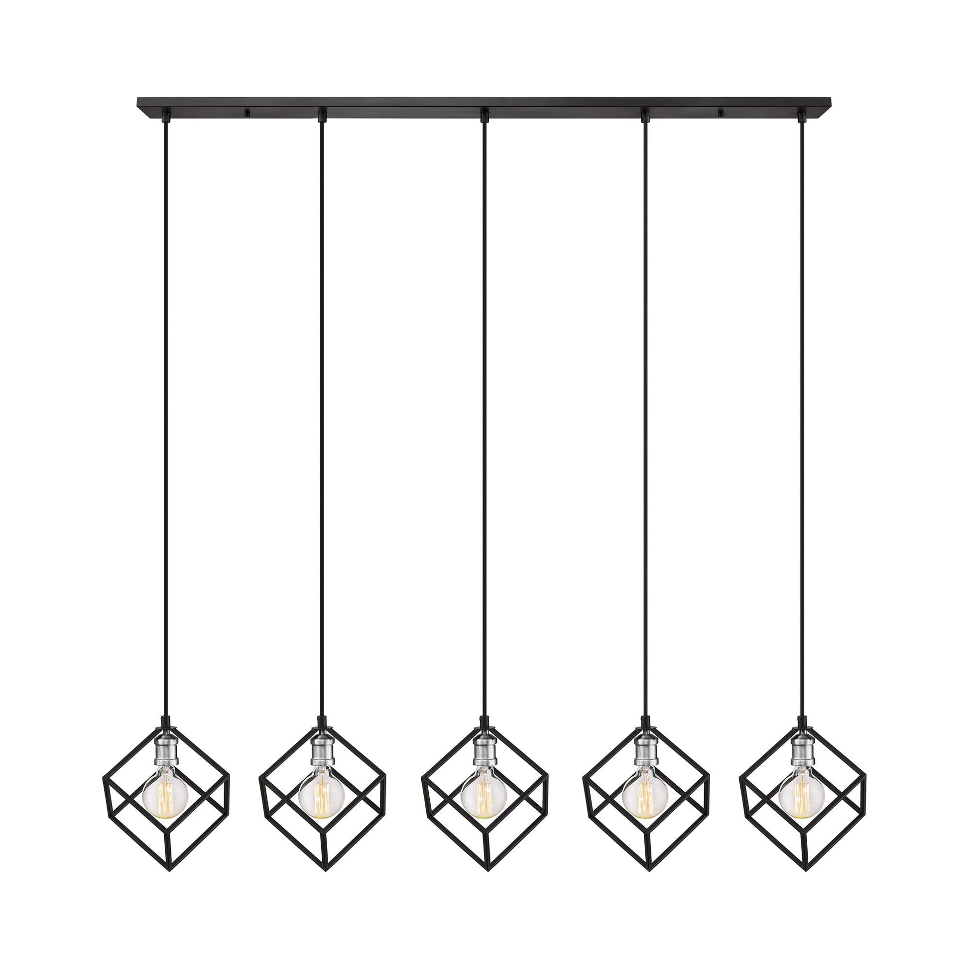 Vertical Linear Chandelier in Detail.