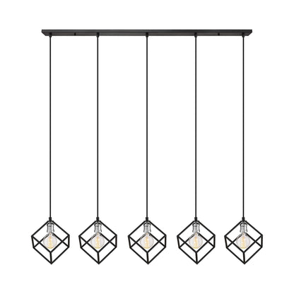 Vertical Linear Chandelier in Detail.