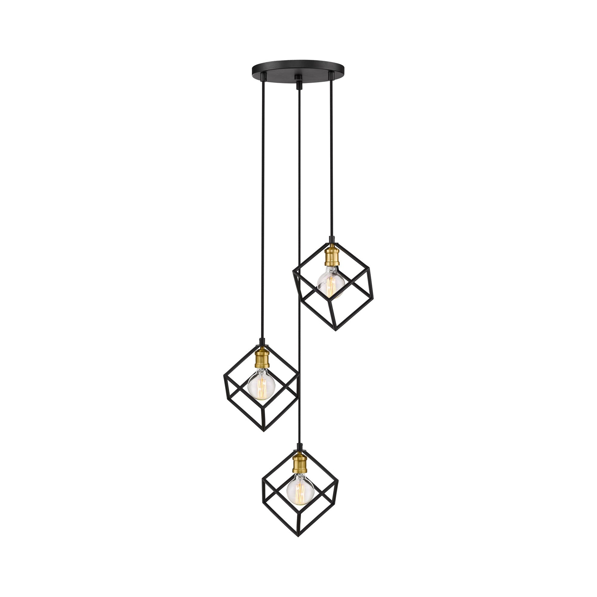 Vertical Multi Light Chandelier in Detail.