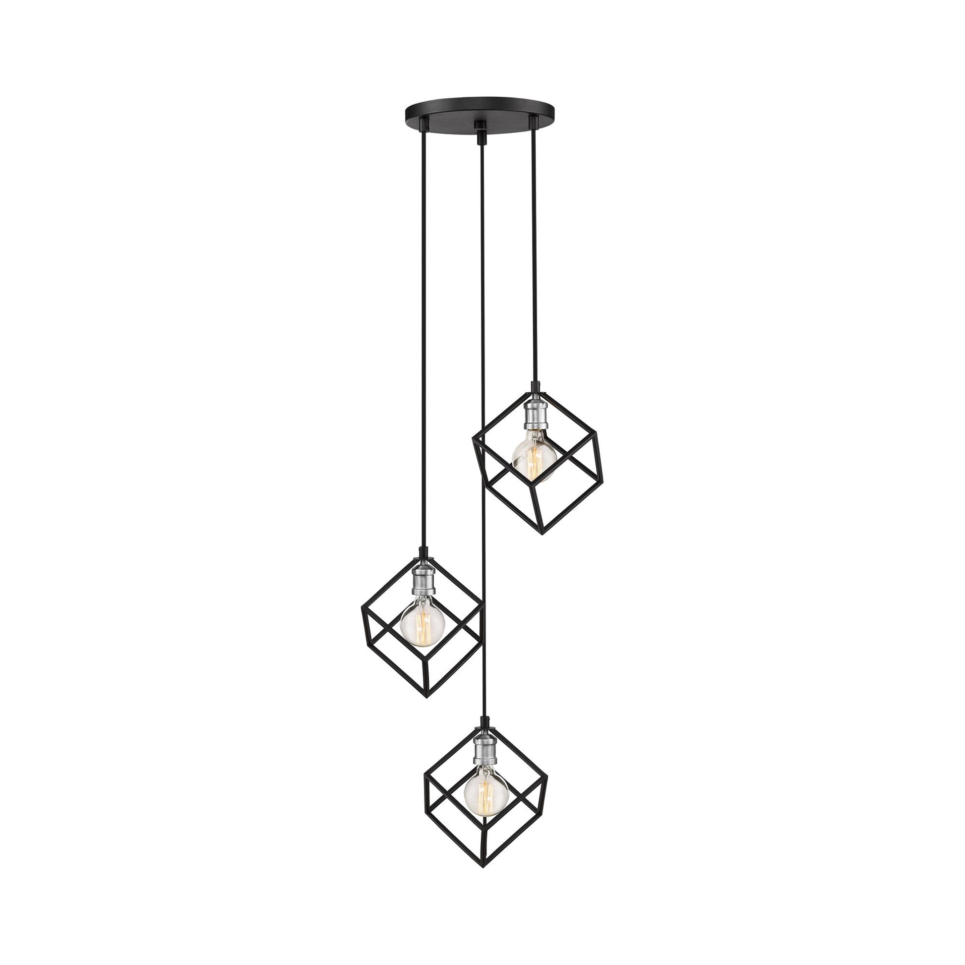 Vertical Multi Light Chandelier in Detail.