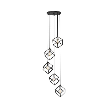 Vertical Multi Light Chandelier in Detail.