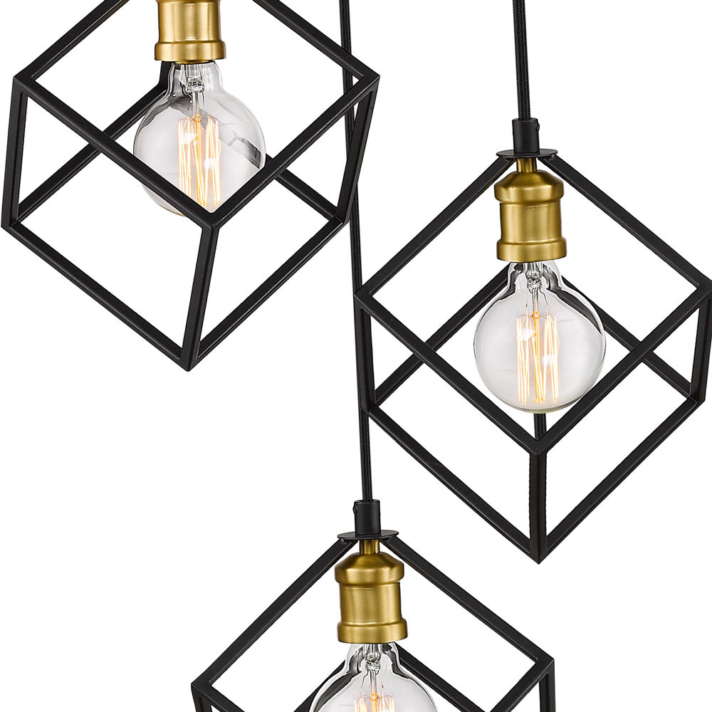 Vertical Multi Light Chandelier in Detail.