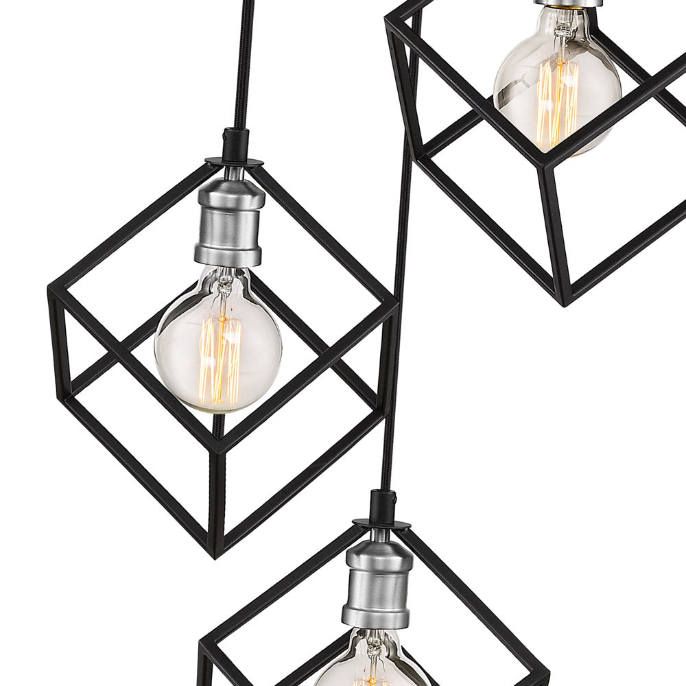 Vertical Multi Light Chandelier in Detail.