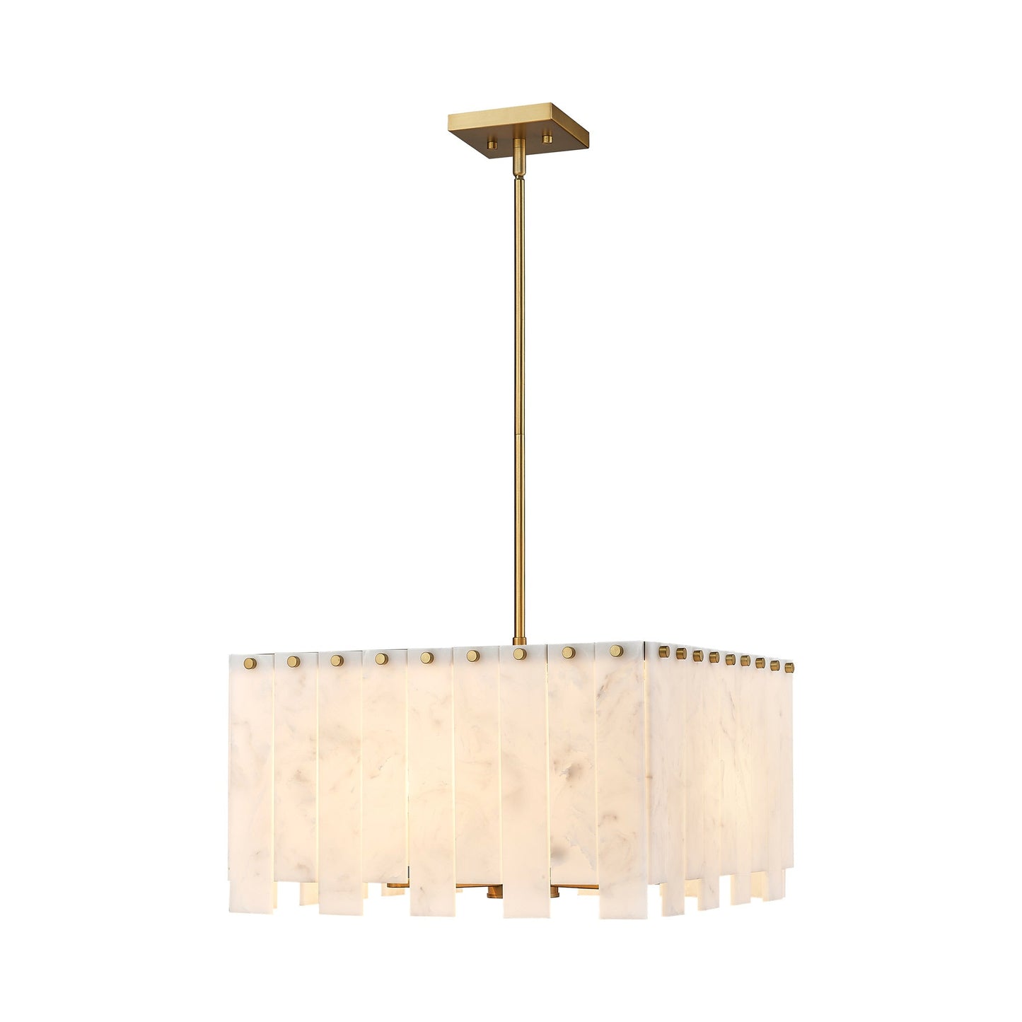 Viviana Chandelier in Rubbed Brass (19.75-Inch).