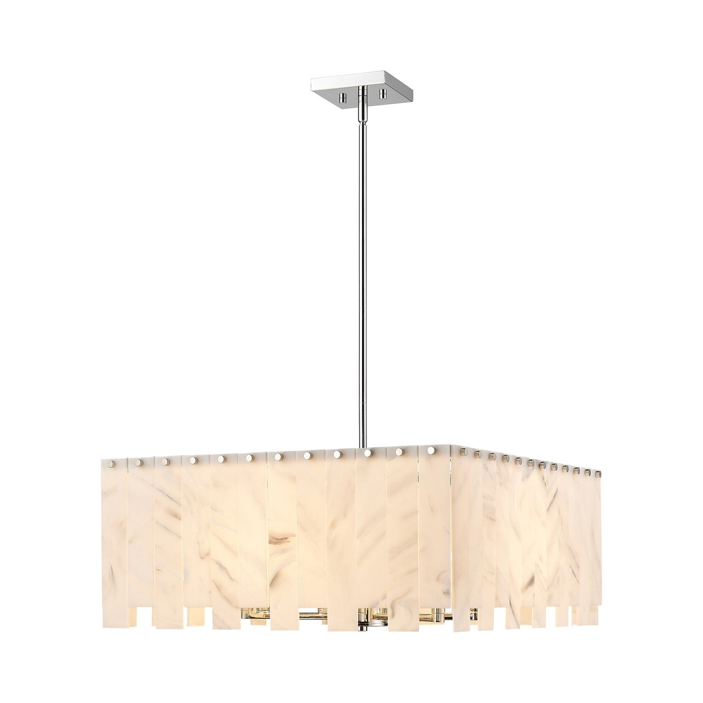 Viviana Chandelier in Polished Nickel (26-Inch).