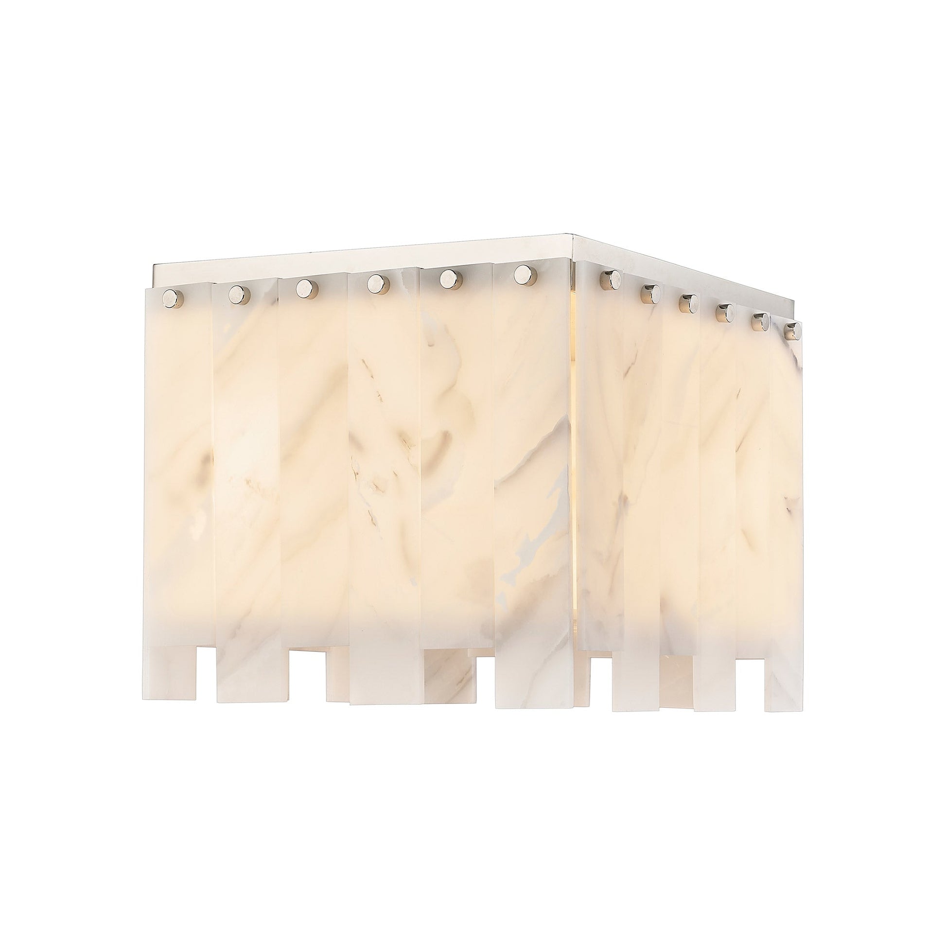 Viviana Flush Mount Ceiling Light in Polished Nickel (4-Light).