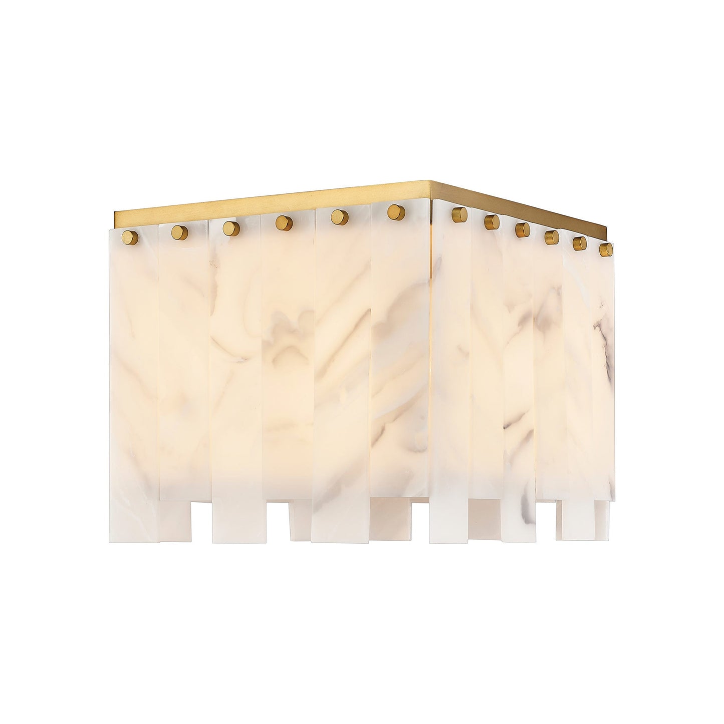 Viviana Flush Mount Ceiling Light in Rubbed Brass (4-Light).