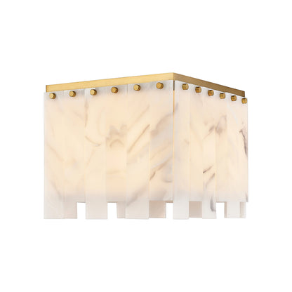 Viviana Flush Mount Ceiling Light in Rubbed Brass (4-Light).