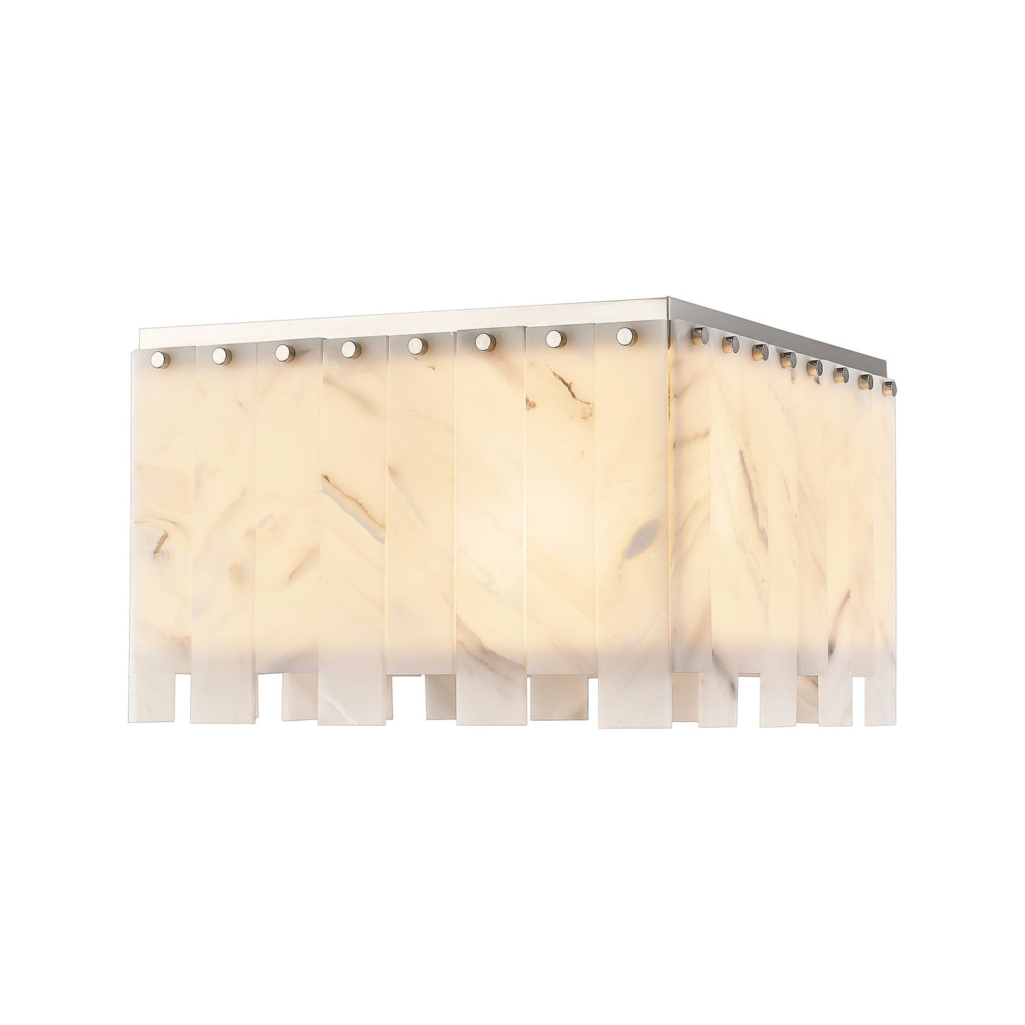 Viviana Flush Mount Ceiling Light in Polished Nickel (6-Light).
