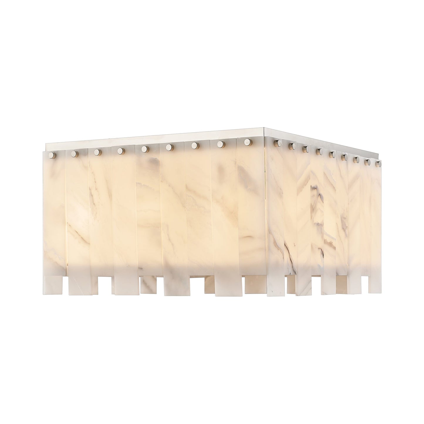 Viviana Flush Mount Ceiling Light in Polished Nickel (9-Light).
