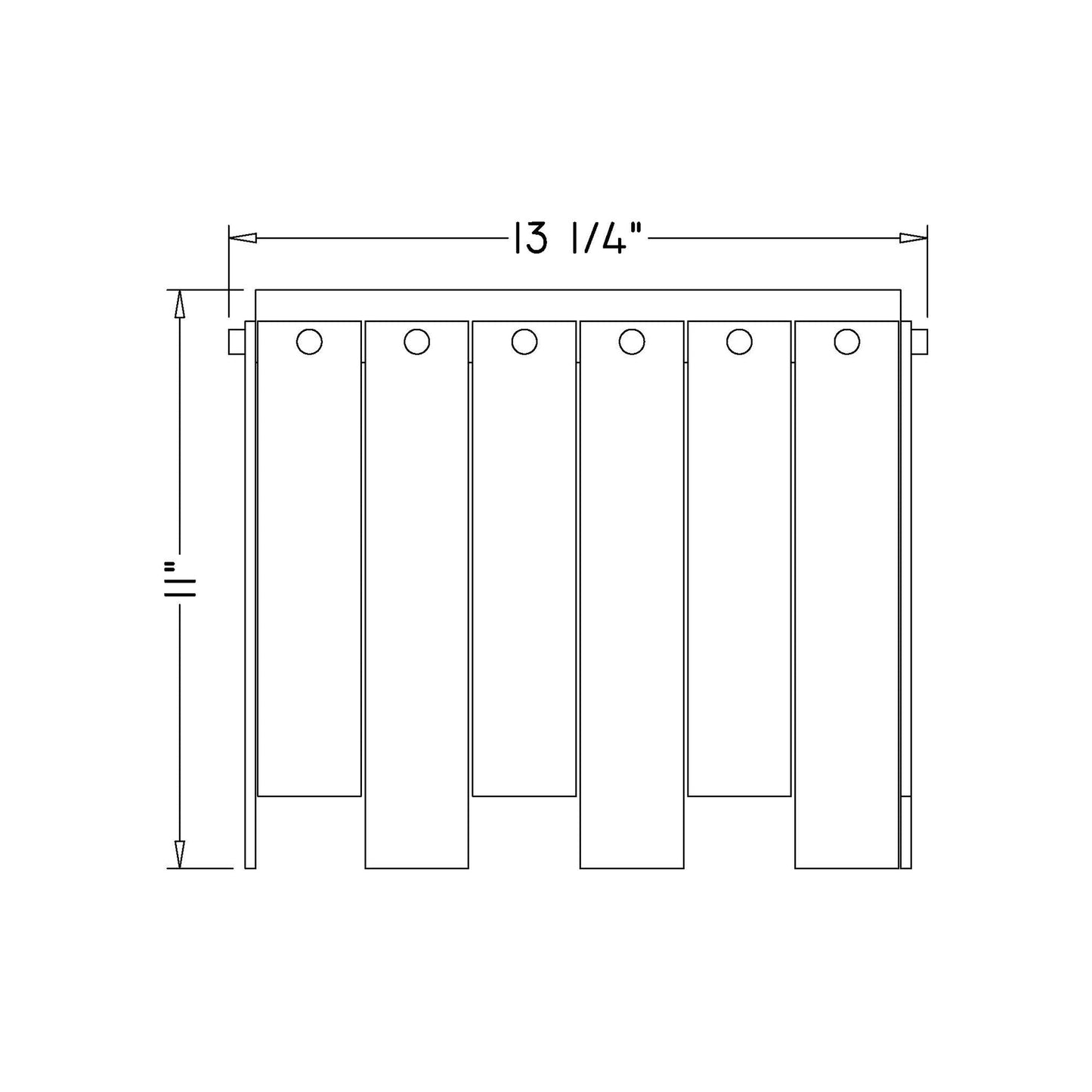 Viviana Flush Mount Ceiling Light - line drawing.