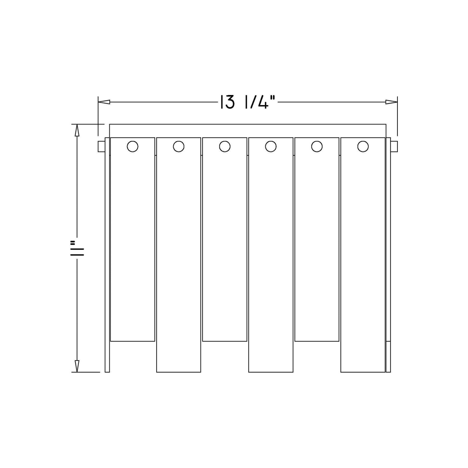 Viviana Flush Mount Ceiling Light - line drawing.