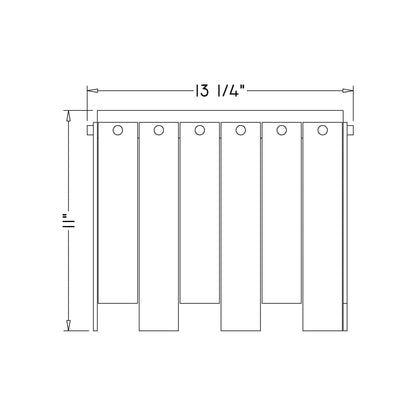 Viviana Flush Mount Ceiling Light - line drawing.