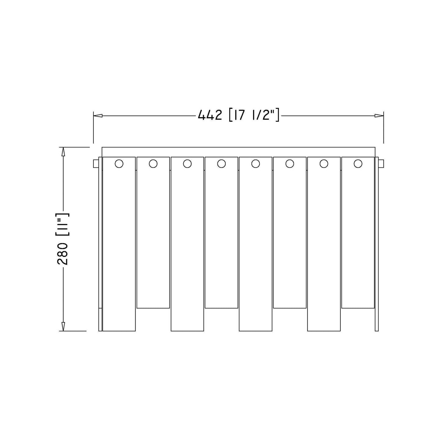 Viviana Flush Mount Ceiling Light - line drawing.