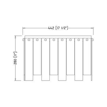 Viviana Flush Mount Ceiling Light - line drawing.