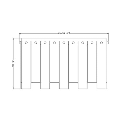 Viviana Flush Mount Ceiling Light - line drawing.
