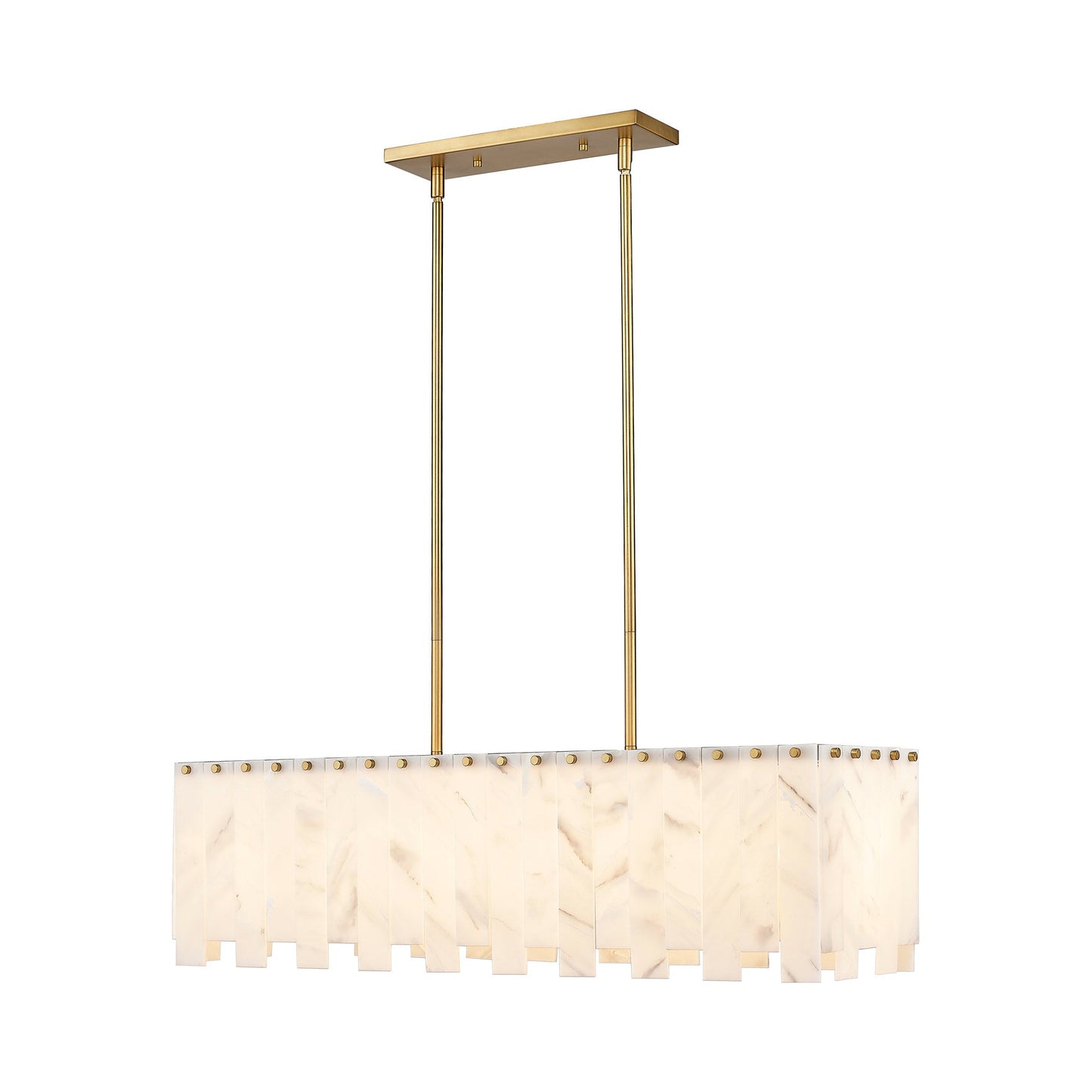 Viviana Linear Chandelier in Rubbed Brass (5-Light).