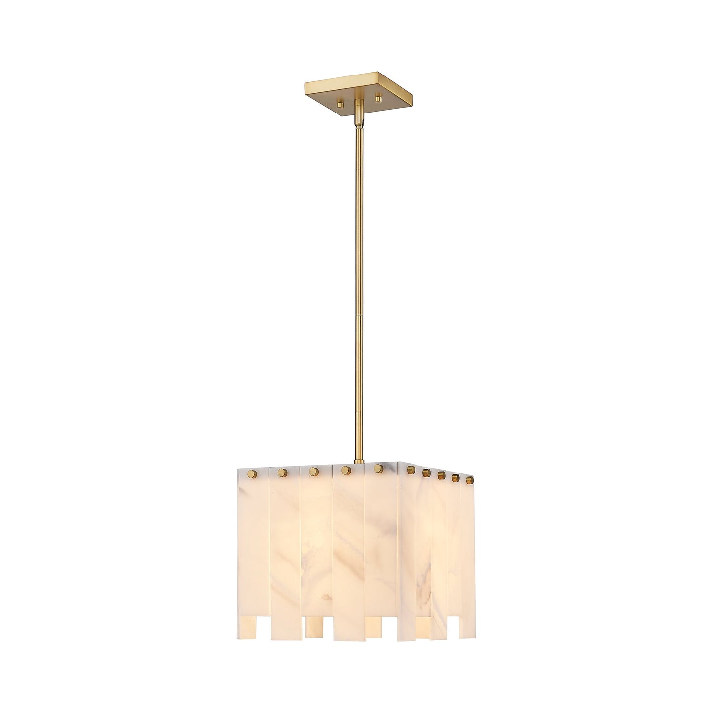 Viviana Pendant Light in Rubbed Brass.