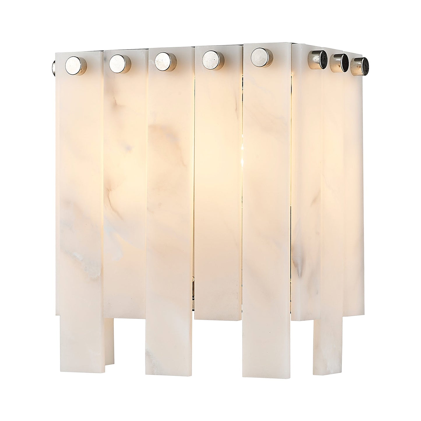 Viviana Wall Light in Polished Nickel (8-Inch).