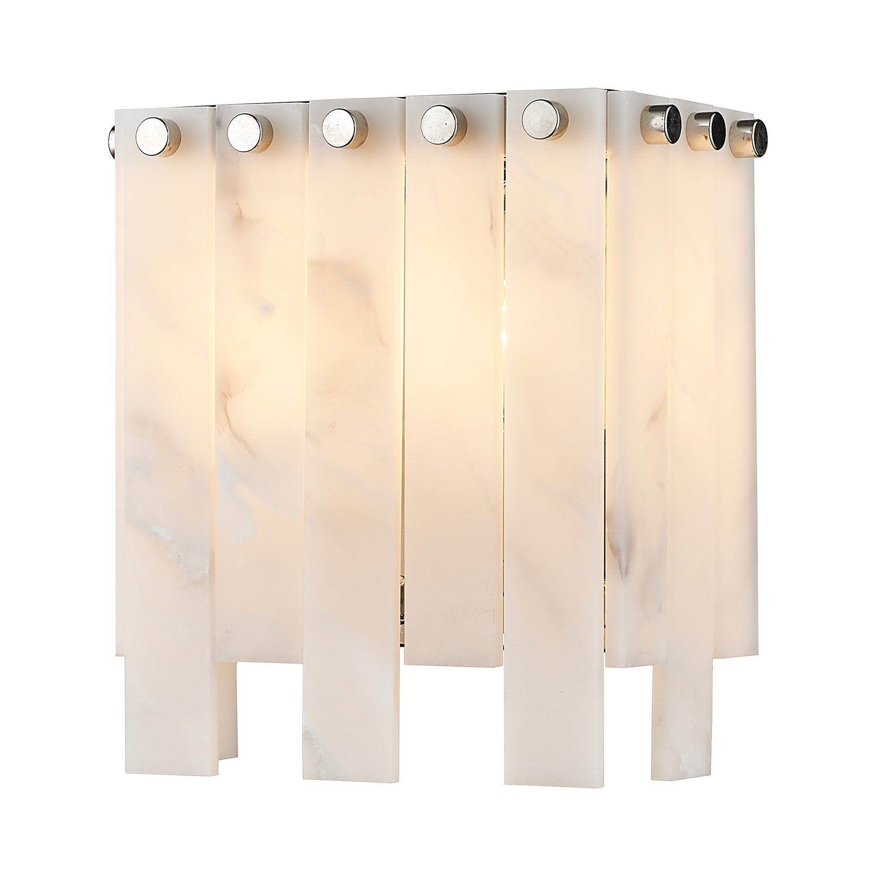 Viviana Wall Light in Polished Nickel (8-Inch).